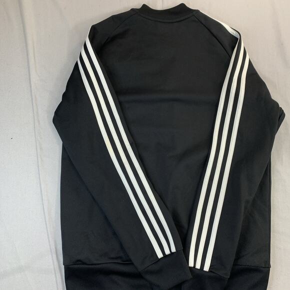Adidas Women’s Vintage Trifoil Black Zip Track Jacket Three White Stripes L - Picture 4 of 6